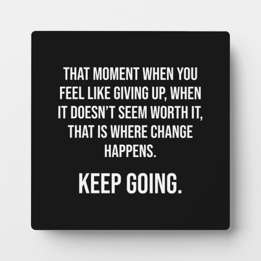 Plaque Photo Continuer - Motivation du succès (Devant)