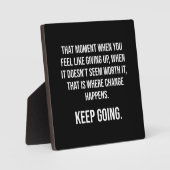 Plaque Photo Continuer - Motivation du succès (Recto)