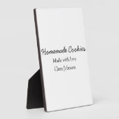 Plaque Photo Cookiers faits maison ajouter votre nom de texte j (Côté)