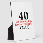 PLAQUE PHOTO COOL 40 ANS CONCEPTION ANNIVERSAIRE (Côté)