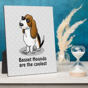 Plaque Photo Cool Basset Hound chien et lunettes de soleil (tri