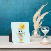 Plaque Photo Cool Llama et souriant Kawaii Sun (Insitu)