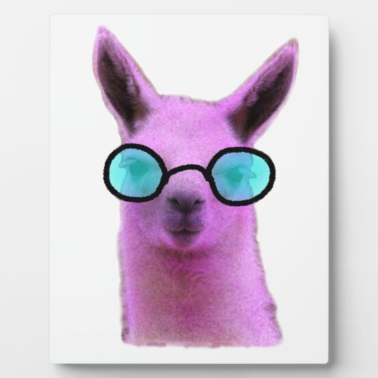 Plaque Photo Cool Pink Llama ! (Devant)
