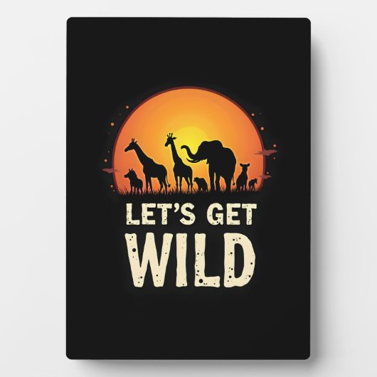 Plaque Photo Cool Safari Design For Men Women Kids Safari Anima (Devant)