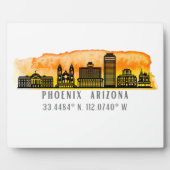 Plaque Photo Coordonnées de la carte Phoenix Skyline (Devant)