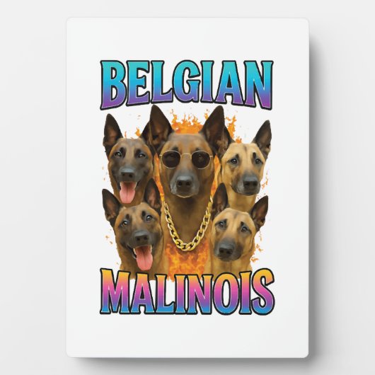 Plaque Photo Copie de Malinois belge (Devant)