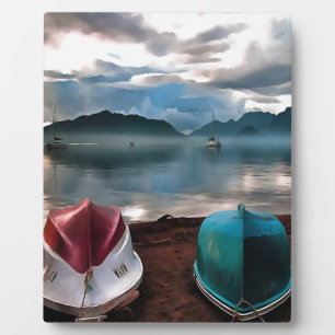Plaque Photo Coques des bateaux et marmaris Hiver