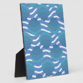 Plaque Photo Coquillage vintage Et Motif Vagues (Côté)