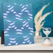 Plaque Photo Coquillage vintage Et Motif Vagues (Côté)