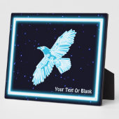 Plaque Photo Corbeau bleu sur étoiles (Côté)