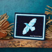 Plaque Photo Corbeau bleu sur étoiles (Côté)