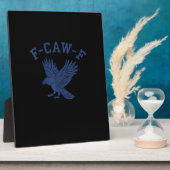 Plaque Photo Corbeau drôle F-Caw-F (Côté)