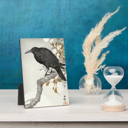 Plaque Photo Corbeau Raven Koson Oiseau japonais (Côté)