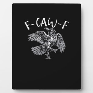 Plaque Photo Corbeau Rétro Classique F-Caw-F
