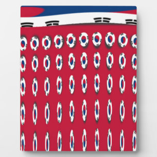 Plaque Photo Corée du Sud Polka Dot Drapeau Design d'art : une 