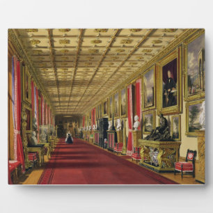 Plaque Photo Corridor Sud, Château de Windsor, 1838 (chromolith