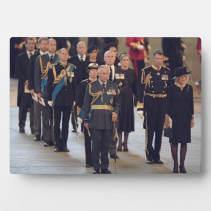 Plaque Photo Cortège funèbre de la famille royale du roi Charle
