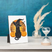 Plaque Photo Costume Chat Noir Scary Halloween sorcière Casquet (Côté)