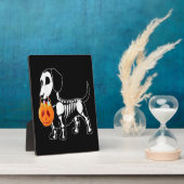 Plaque Photo Costume de chien d'Halloween (Côté)