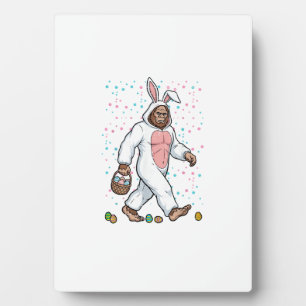 Plaque Photo Costume de lapin de Pâques Bigfoot Drôle Sasquatch