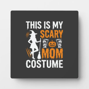 Plaque Photo Costume de sorcière d'Halloween maman effrayant dr