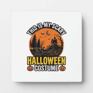 Plaque Photo Costume Halloween Épouvantable Vintage