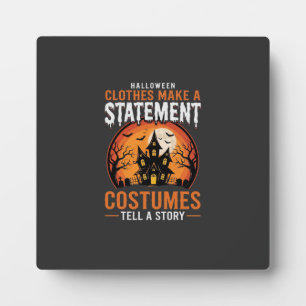 Plaque Photo Costumes d'Halloween racontent une histoire Maison