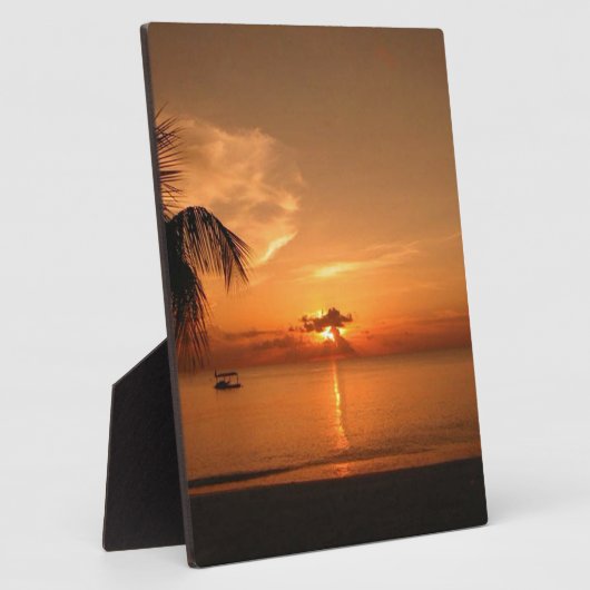 Plaque Photo coucher de soleil (Côté)