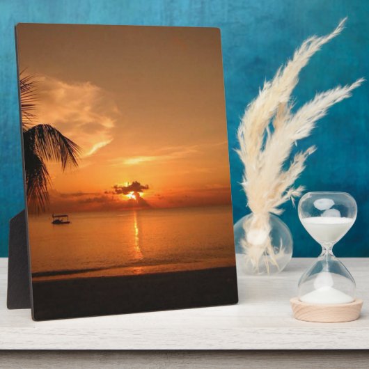 Plaque Photo coucher de soleil (Côté)