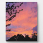 Plaque Photo coucher de soleil (Devant)