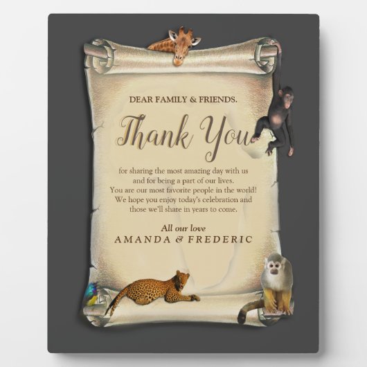 Plaque Photo Coucher de soleil africain Safari (Devant)