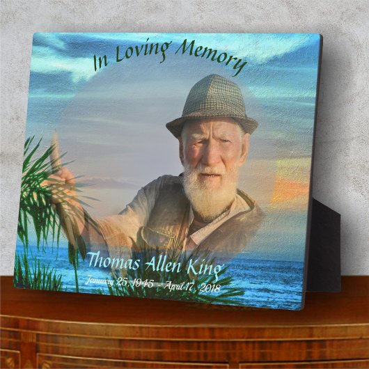 Plaque Photo Coucher de soleil commémoratif 1557