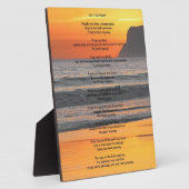 Plaque Photo Coucher de soleil de l'océan "Faites-le de toute f (Côté)