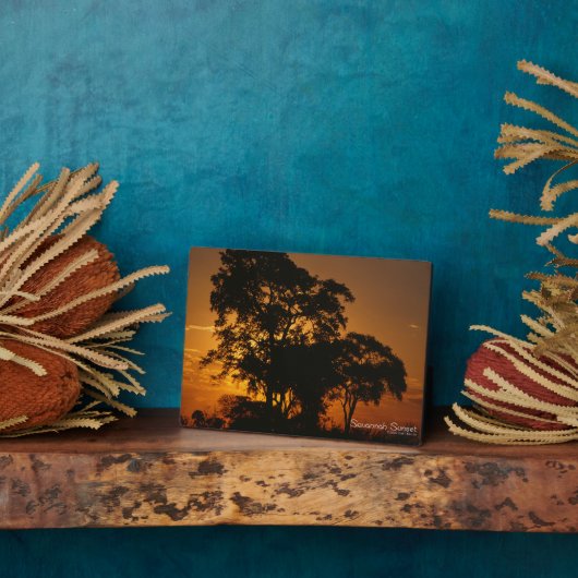 Plaque Photo Coucher de soleil de Savannah (Côté)