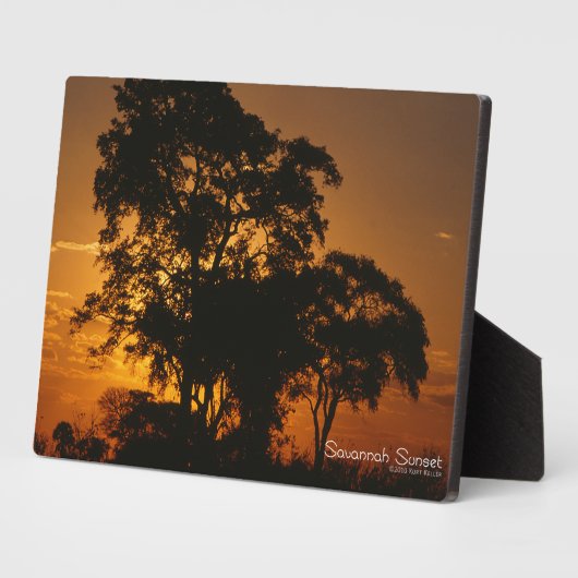 Plaque Photo Coucher de soleil de Savannah (Côté)