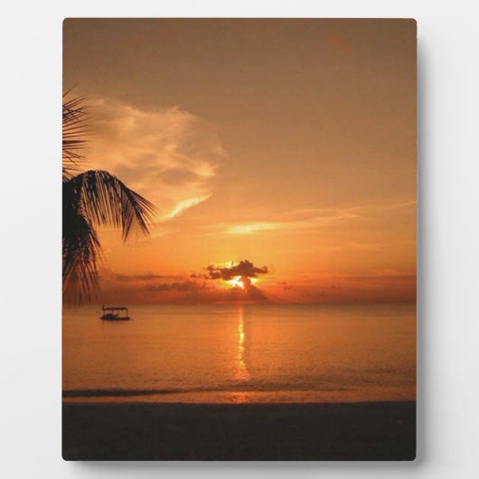 Plaque Photo Coucher de soleil d'été (Devant)