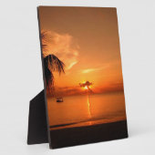 Plaque Photo Coucher de soleil d'été (Côté)