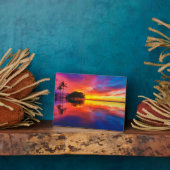 Plaque Photo Coucher de soleil majestueux | Wailea Beach, Maui, (Côté)