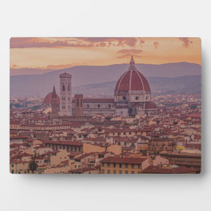 Plaque Photo Coucher de soleil sur Florence, Italie