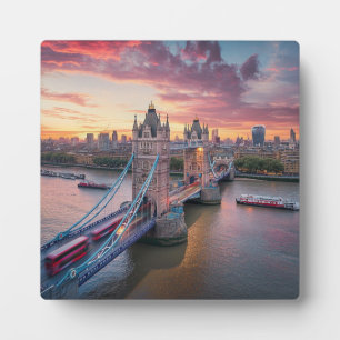 Plaque Photo Coucher de soleil sur Londres