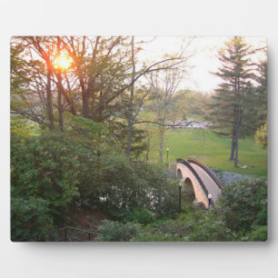 Plaque Photo Coucher de soleil sur Rainbow Bridge à Grove City