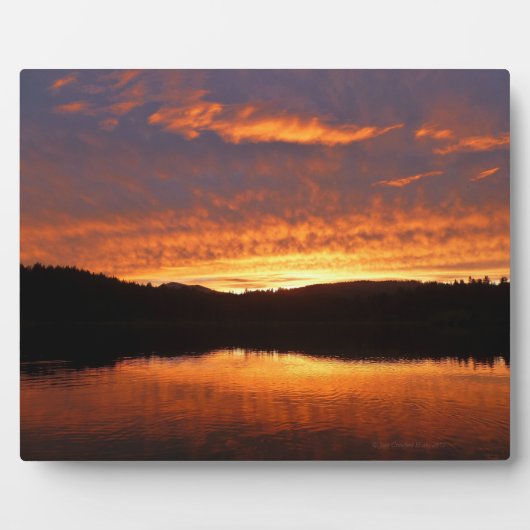 Plaque Photo Coucher du soleil (Devant)