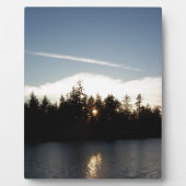Plaque Photo Coucher du soleil bleu frais (Devant)