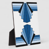 Plaque Photo Couches Art déco en bleu (Côté)