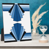 Plaque Photo Couches Art déco en bleu (Côté)