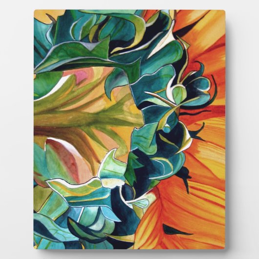 Plaque Photo Couleur de tournesol jaune peinture d'art original (Devant)