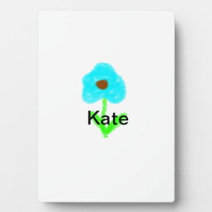 Plaque Photo Couleur d'eau bleu vert ajouter votre nom texte pe
