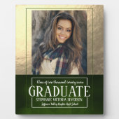 Plaque Photo Couleurs de l'école Garde photo vert et or (Devant)