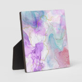 Plaque Photo Couleurs violettes, vertes, roses, élégantes (Recto)