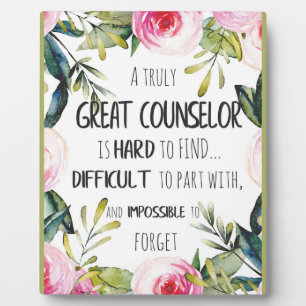 Plaque Photo Counselor Office Decor Typography Graduation Gift